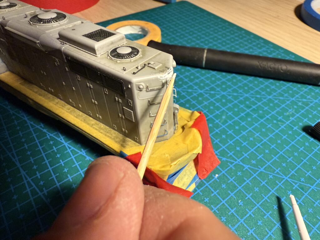 Filling the holes with Vallejo Plastic Putty