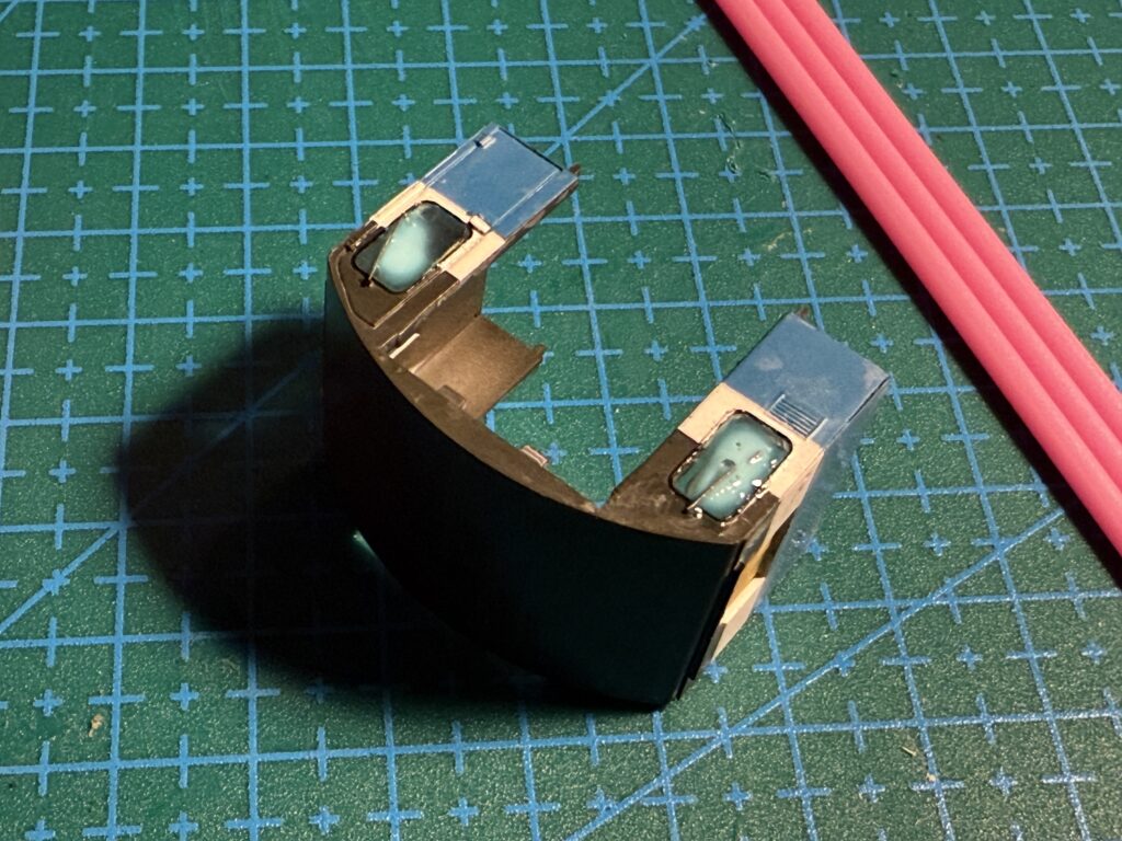 Cab windows masked with Vallejo Liquid Mask