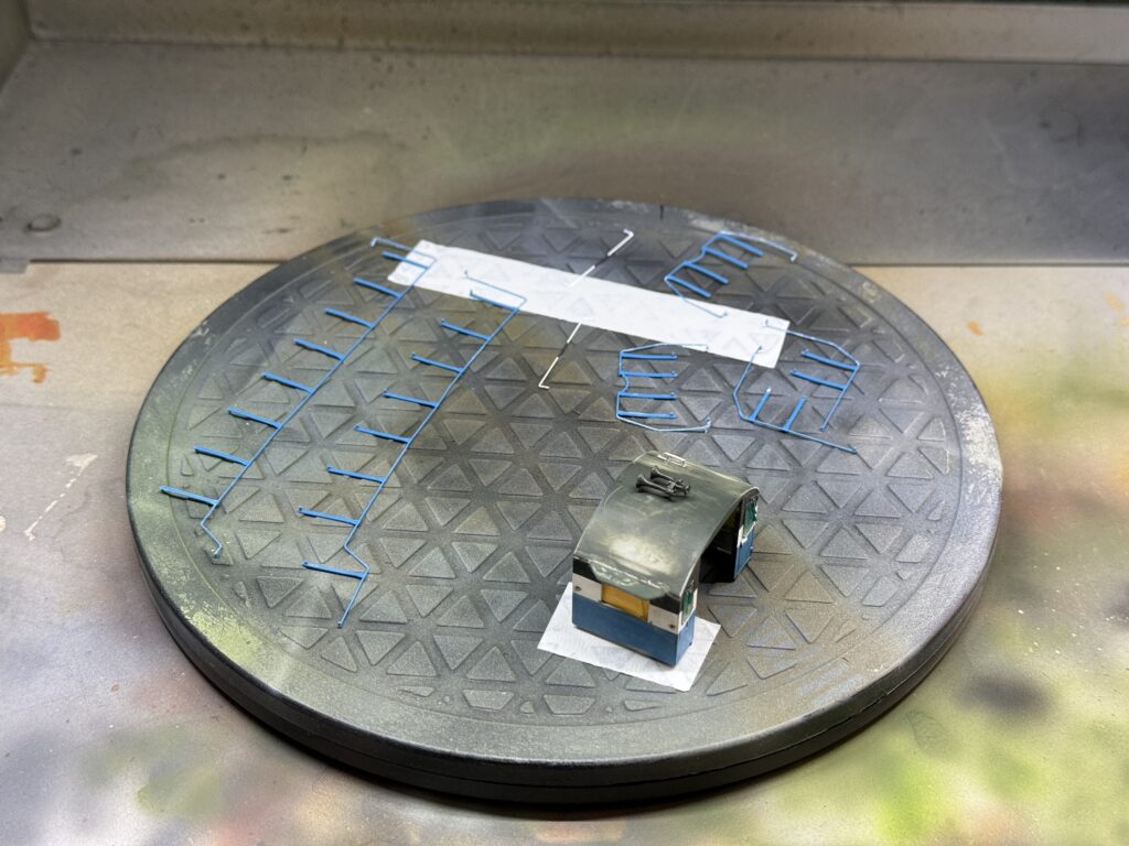 Repainting a GP9, priming cab and handrails