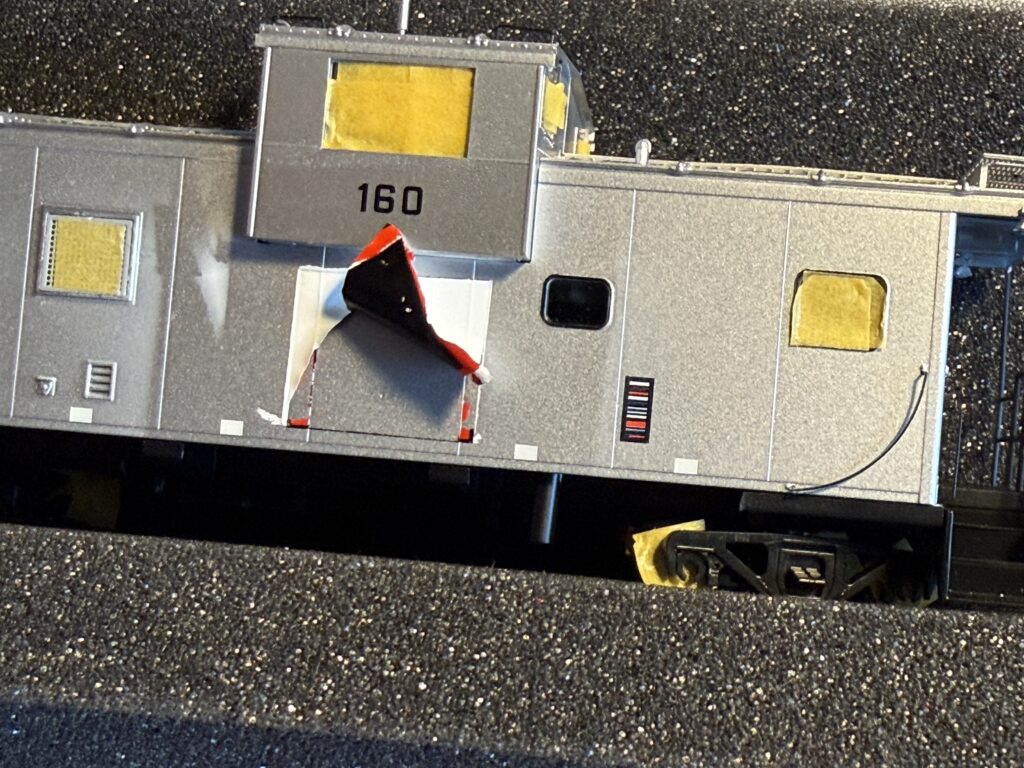 Peeling away the paint and logo!