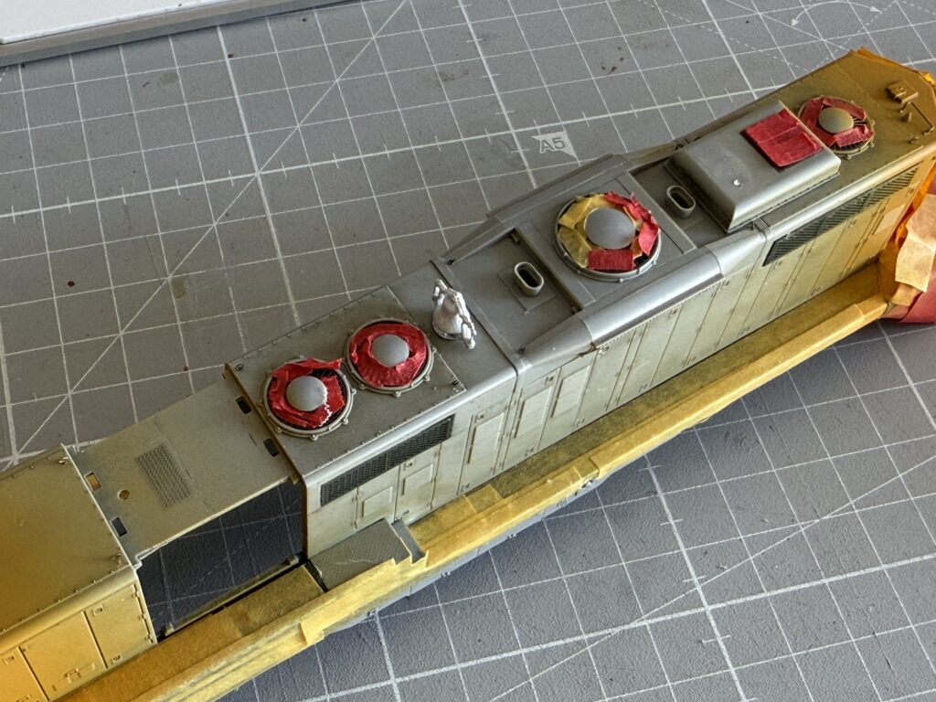 Repainting a GP9: Bell mounted on the roof