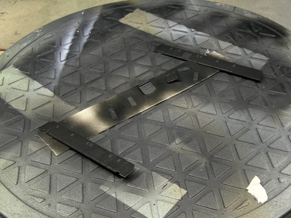 A few detail parts primed with Vallejo Black Primer