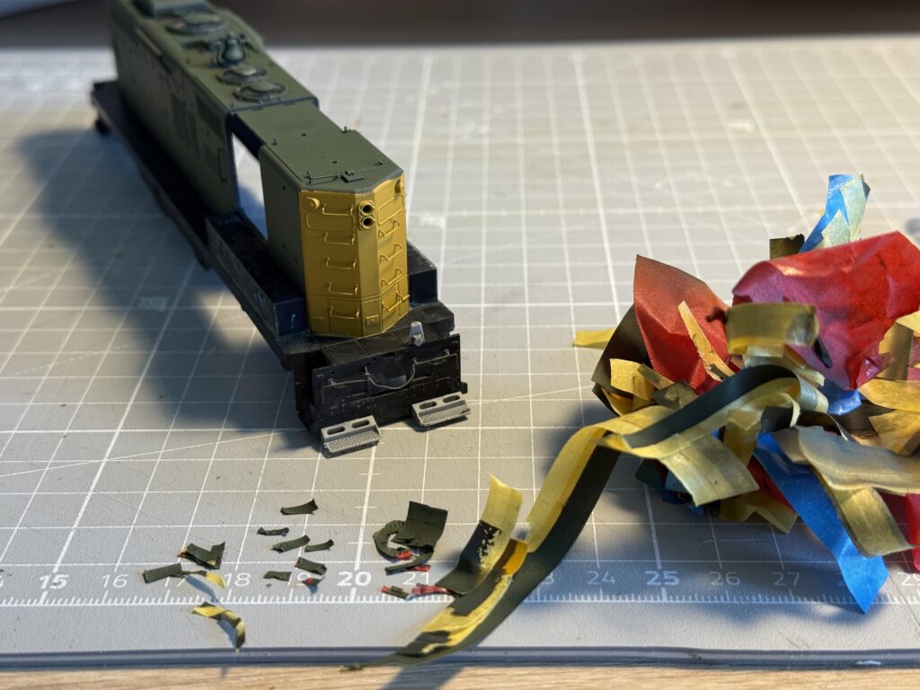 Demasking revealed a few touch-ups are necessary