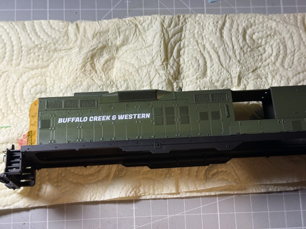 Side panels BC&W lettering