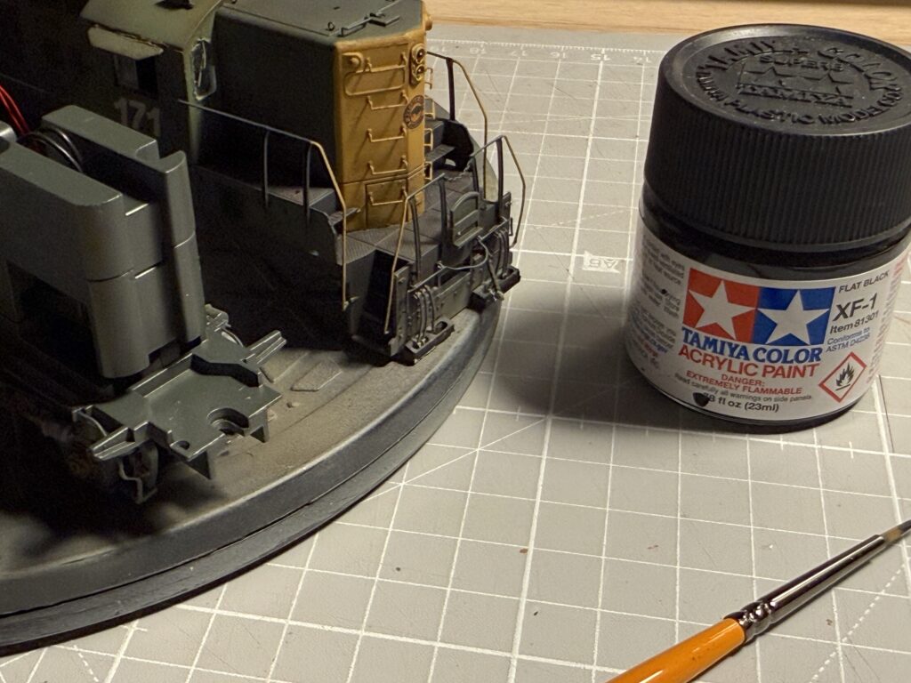 Painting the step boards black