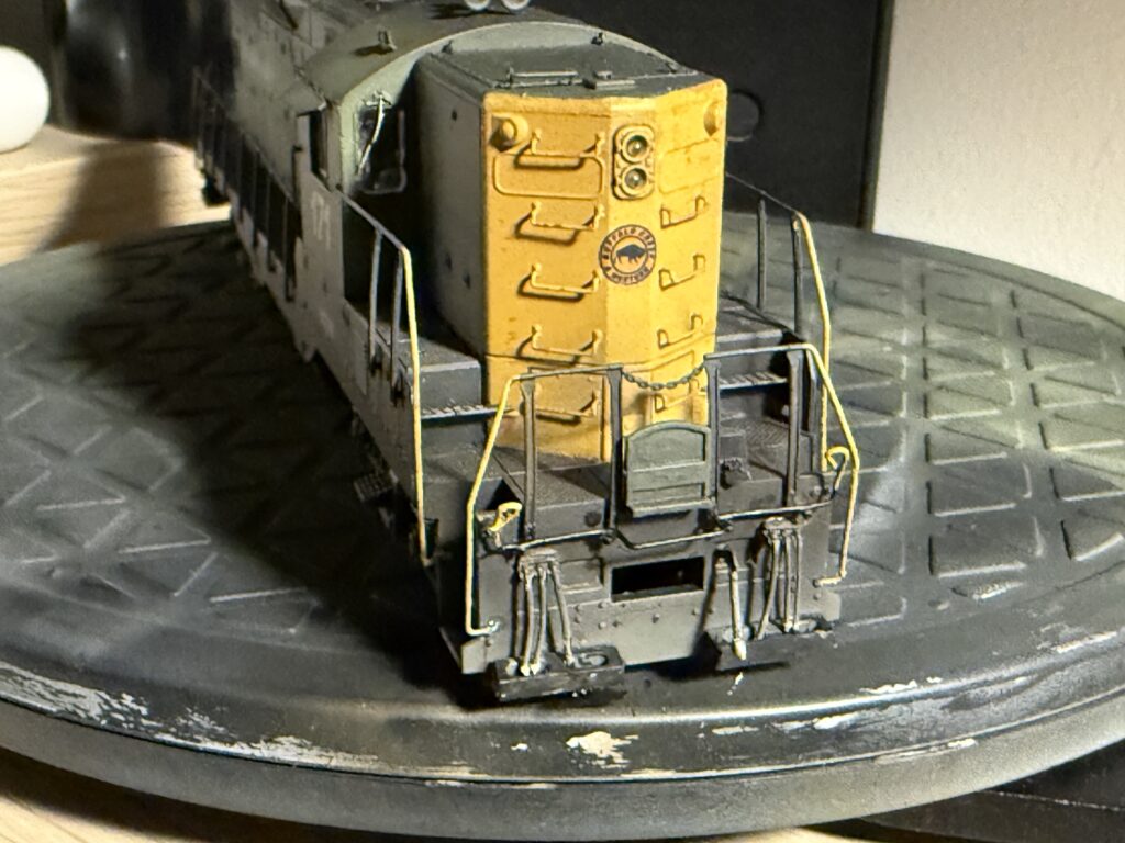 Cut levers handles painted yellow