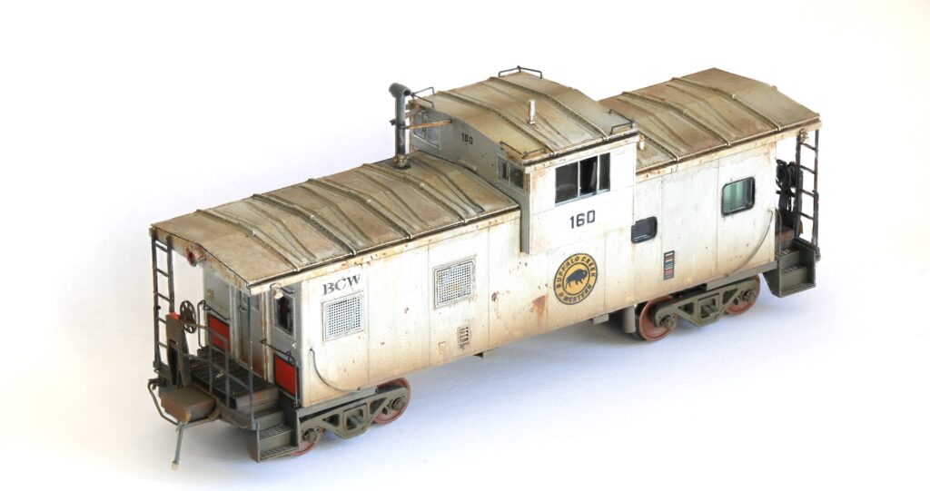 BC&W Caboose painted and weathered