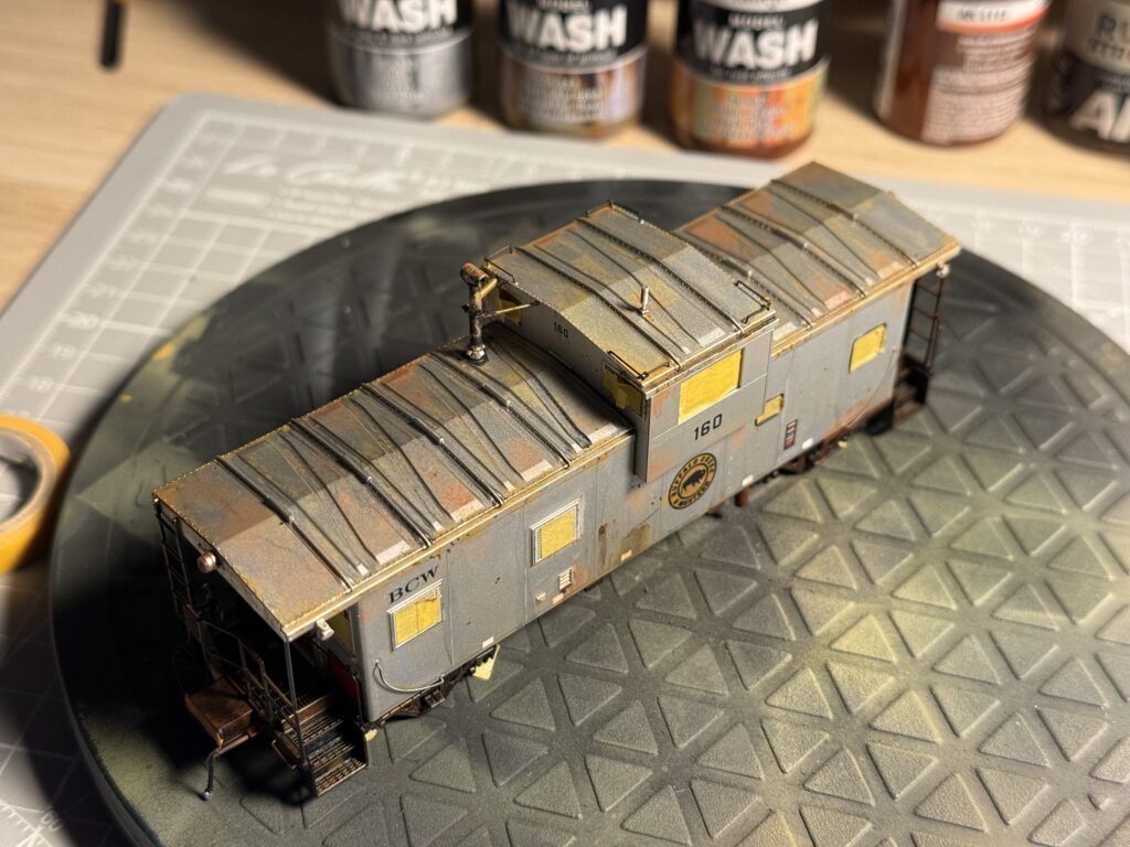 Weathering the BC&W caboose