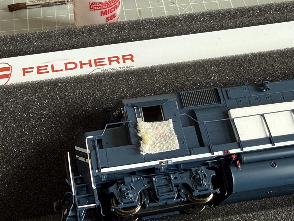 Micro-sol soaked piece of tissue