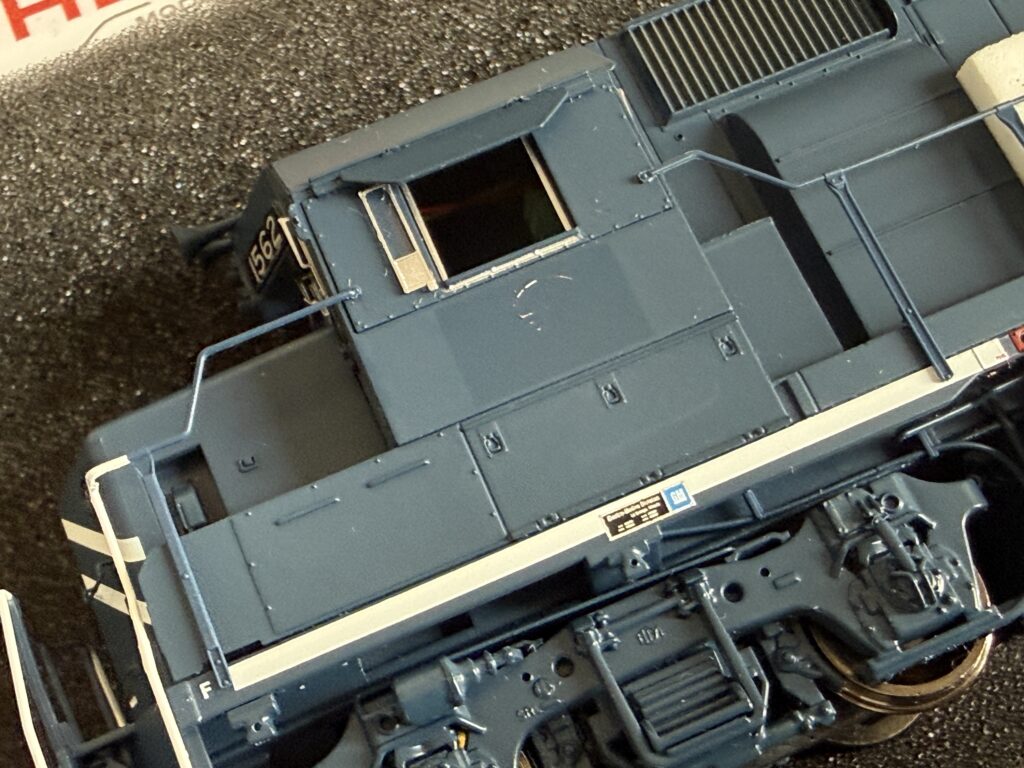 Small residue gently removed with fingernail.