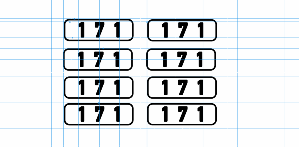 Numberboards decals: Inkscape design