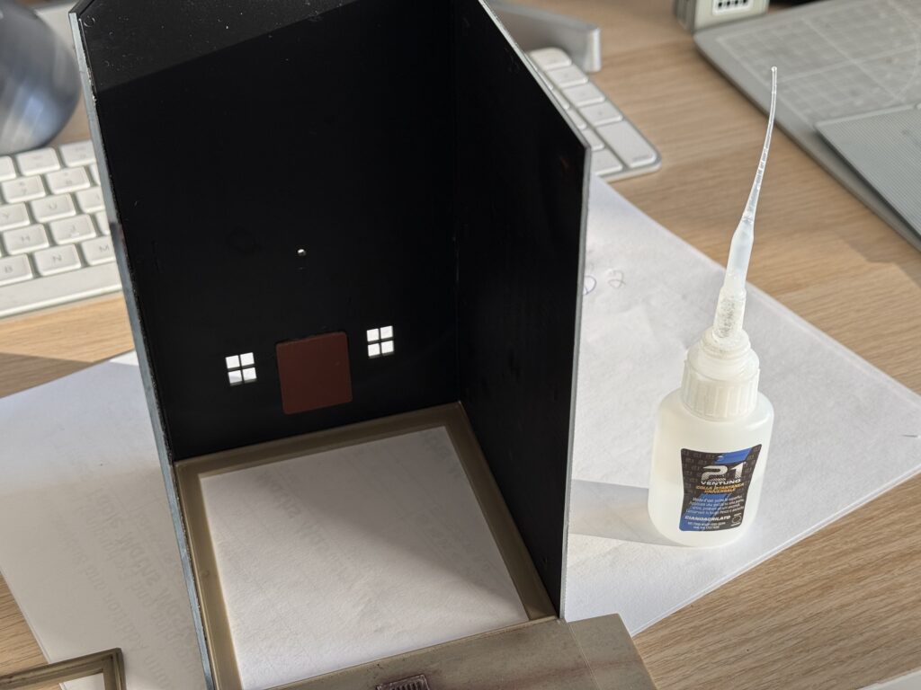 Main building walls glued