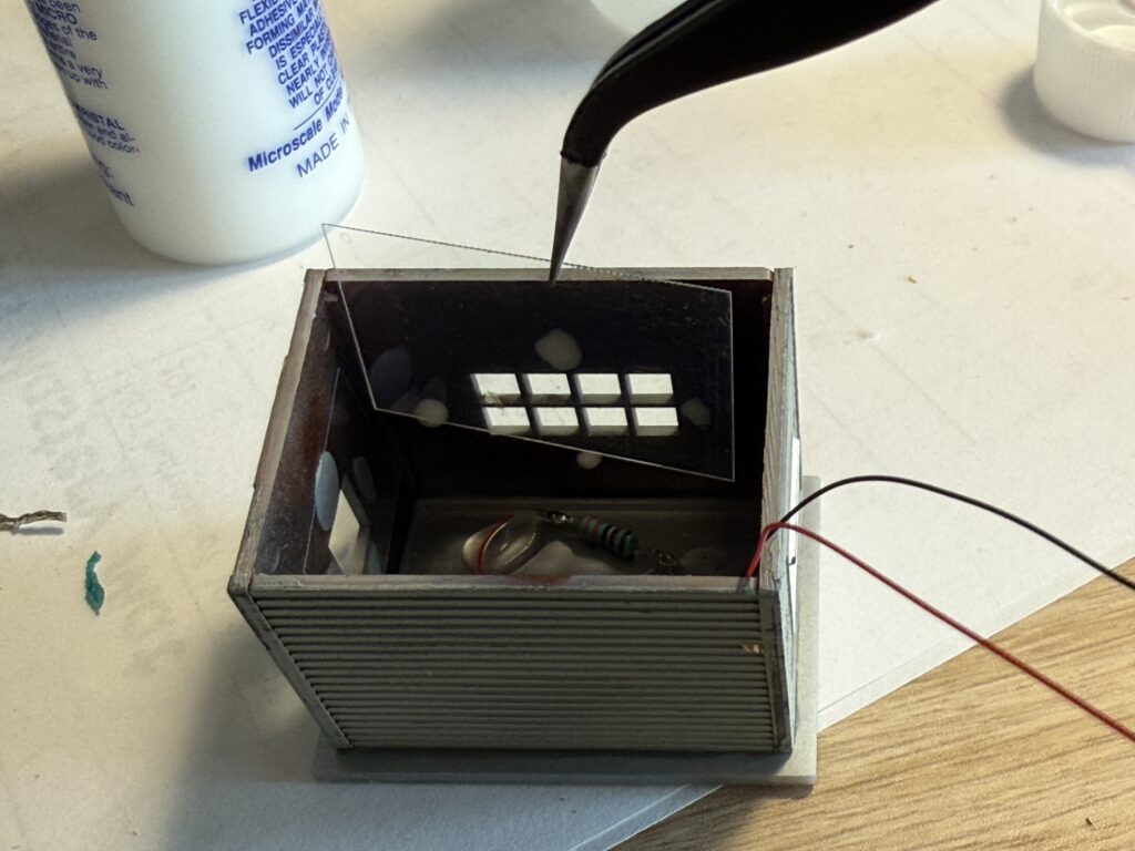 Clear acetate as glass