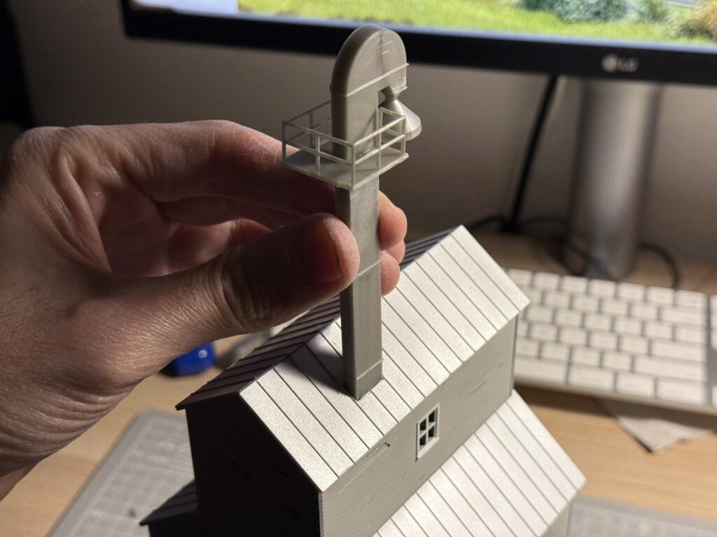 Test-fitting the grain leg