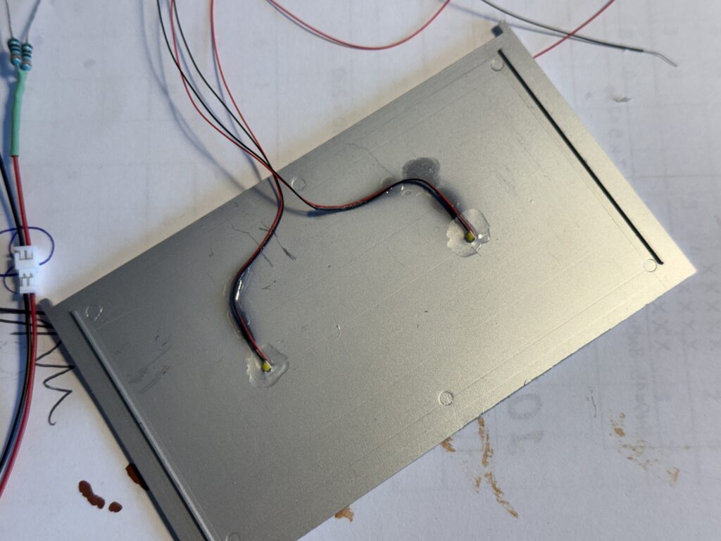 Lights under the roof of Anderson Grain Co. Elevator