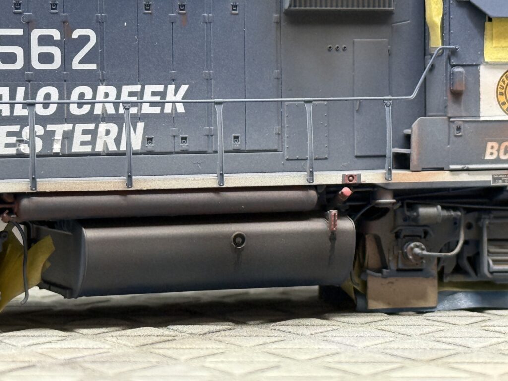 Diesel spills on tank