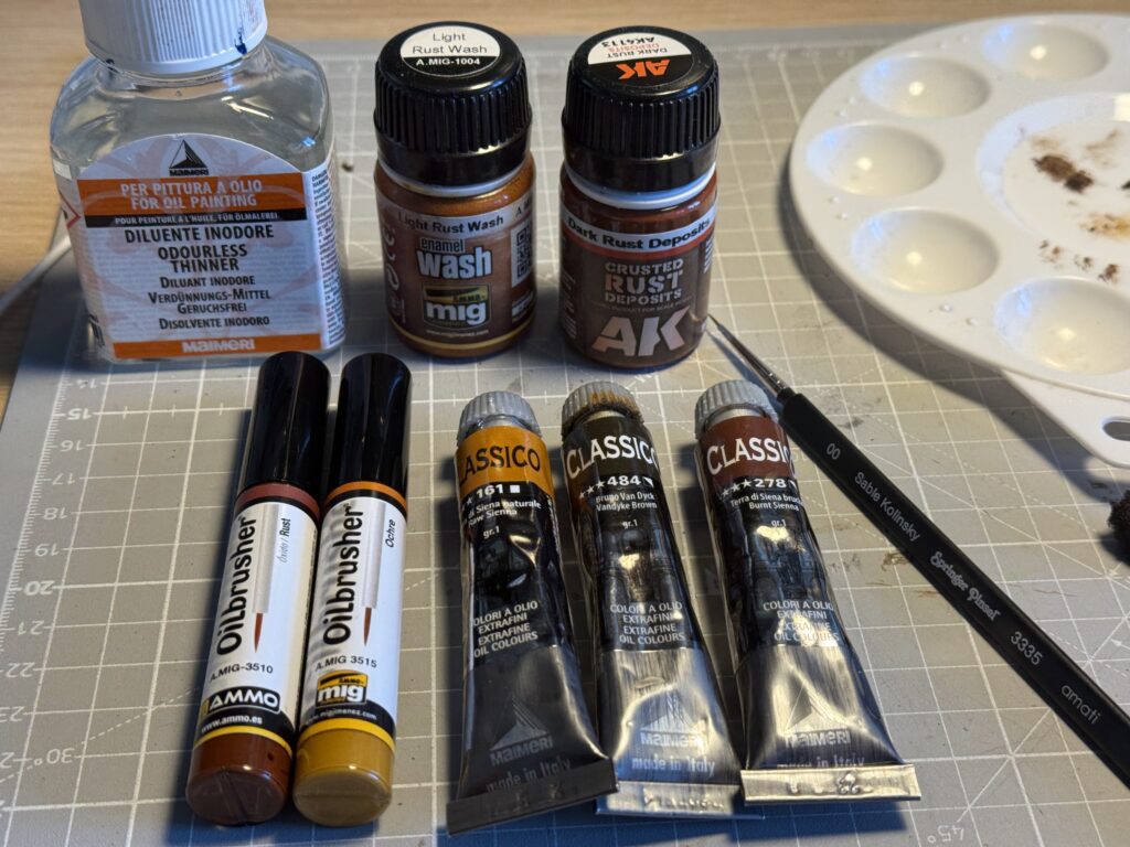 Oil and enamel paints