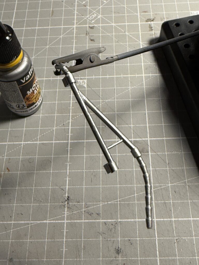 Loading pipe painted aluminum