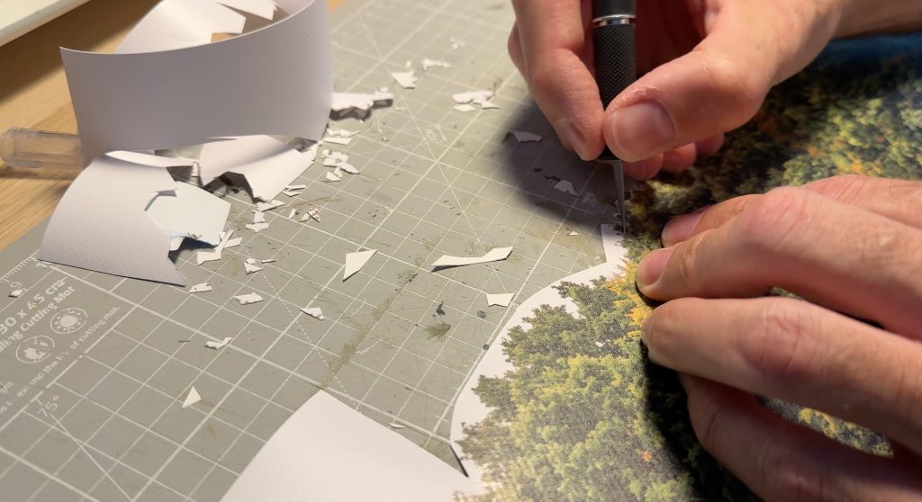 Bridge scenery: cutting out trees