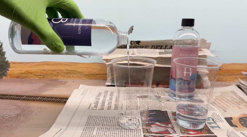 Preparing the two-part epoxy resin